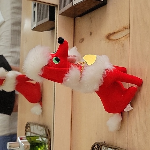 Vintage Herman Pecker & Co. Red Felt Poodle Dog -2 - Picture 2 of 5